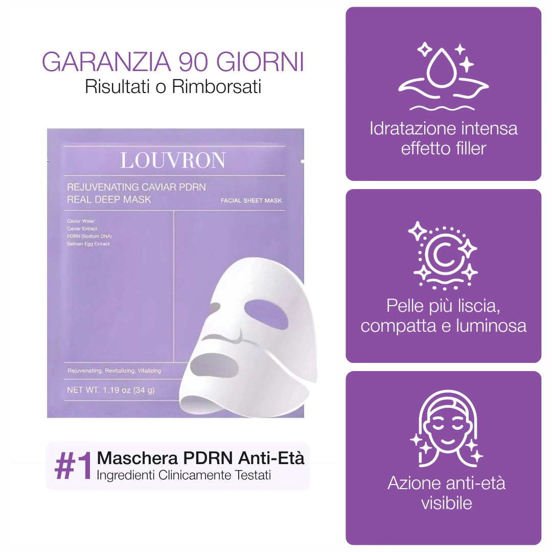 Maschera PDRN Collagene Caviale Box x4