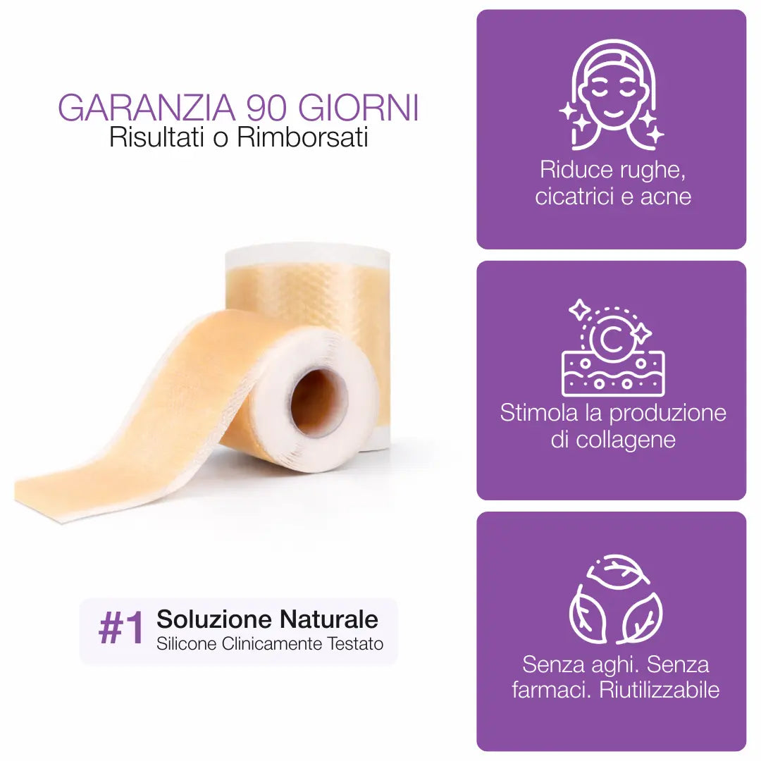 Nastro Bio-Silicone Collagene Anti-Età e Cicatrici